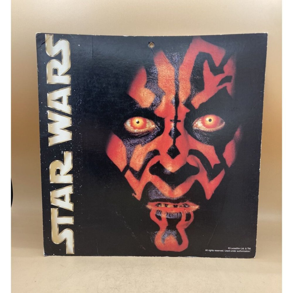 Star Wars Episode 1 Double Sided Sith Darth Maul & Anakin Promo Movie Signs 12” - Picture 5 of 14